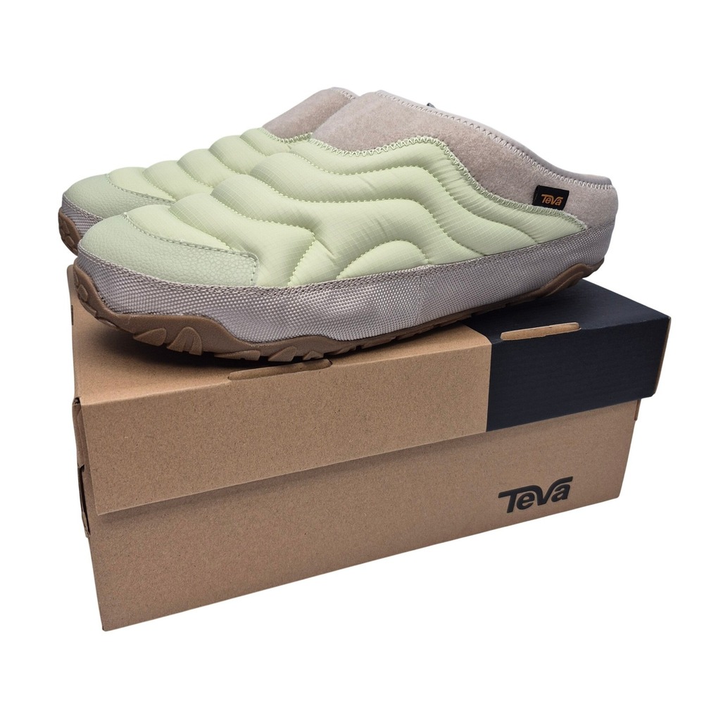 Teva ReEmber Terrain Slip On Quilted Light Sage Green Mules Shoes Men's Size 12